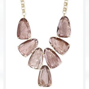 Kendra Scott Harlow Gold Statement Necklace in Sable‎ Mica new!!!